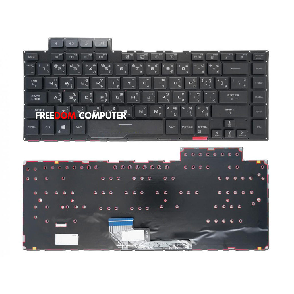 คีย์บอร์ด ASUS ROG Zephyrus GA502 GU502 GX502 GU502G GA502G GM502 ไฟ ...