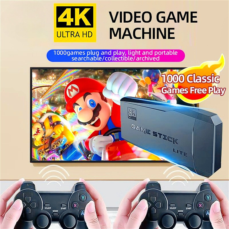 M8 Pro เกมคอนโซล 4K ความละเอียด 64GB 20000 เกมคอนโซลยอดนิยม ...