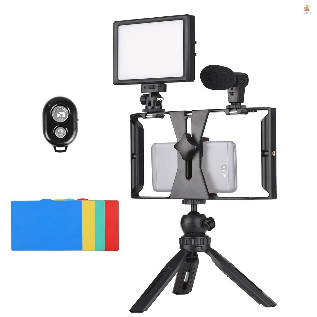 Andoer สมาร์ทโฟน Video Rig Vlog ชุดรวมกรงสมาร์ทโฟนพร้อมที่หนีบโทรศัพท์ ...