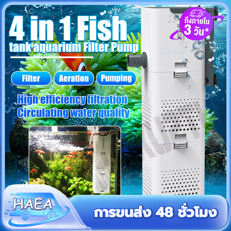 ปั๊มลมตู้ปลา ปั๊มน้ำตู้ปลา ปั๊มออกซิเจนปลาแบบแขวน Aquarium Filter 4 In ...