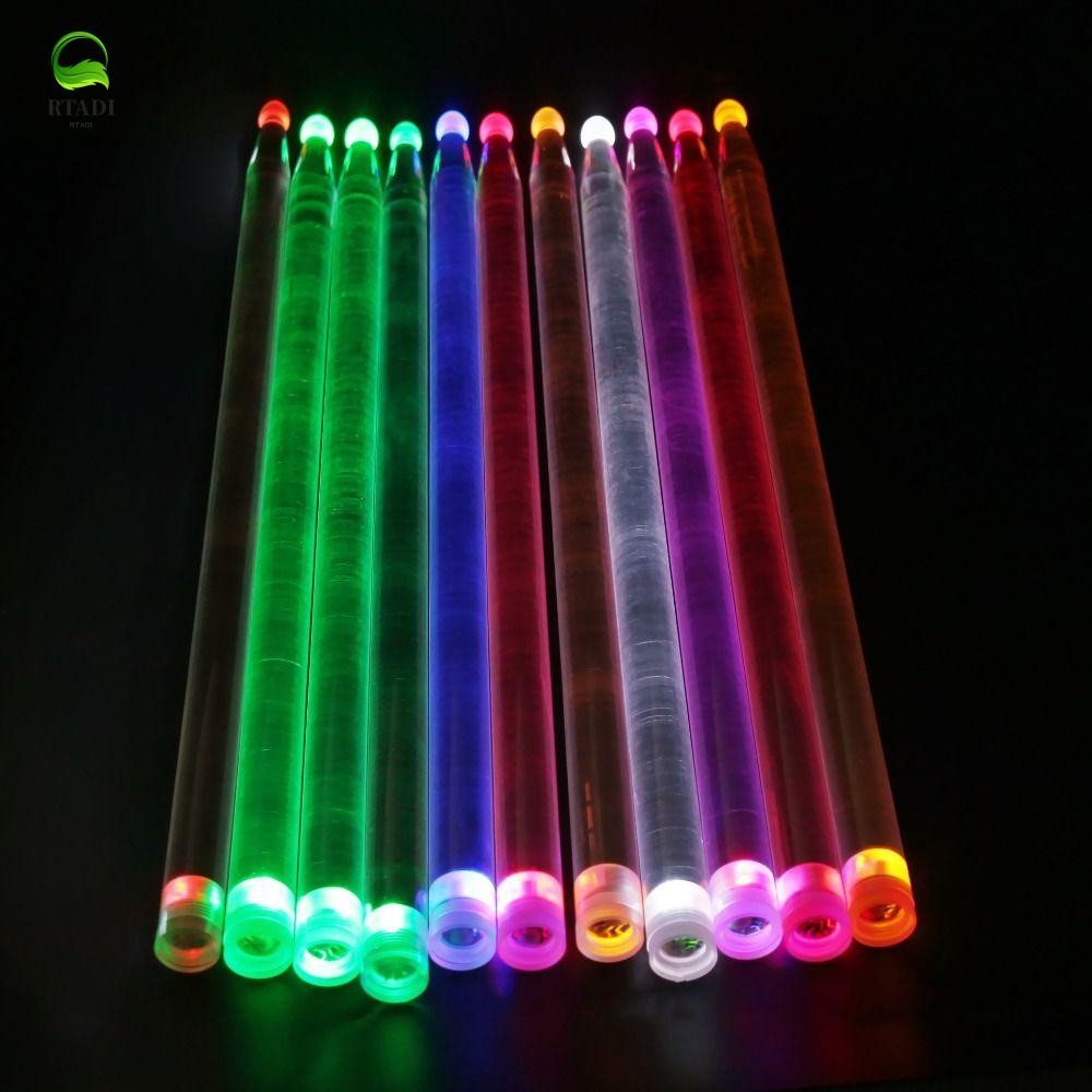 Rtadi 2 ชิ้น 5A Luminous Drum Stick, Glow in Dark อะคริลิค Light Up ...