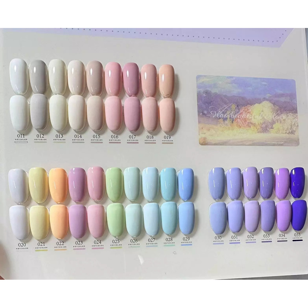 NO.1-25# Nails100% HANDMADE เล็บเทียมสไตล์ Matte Macaron Pure Color ...