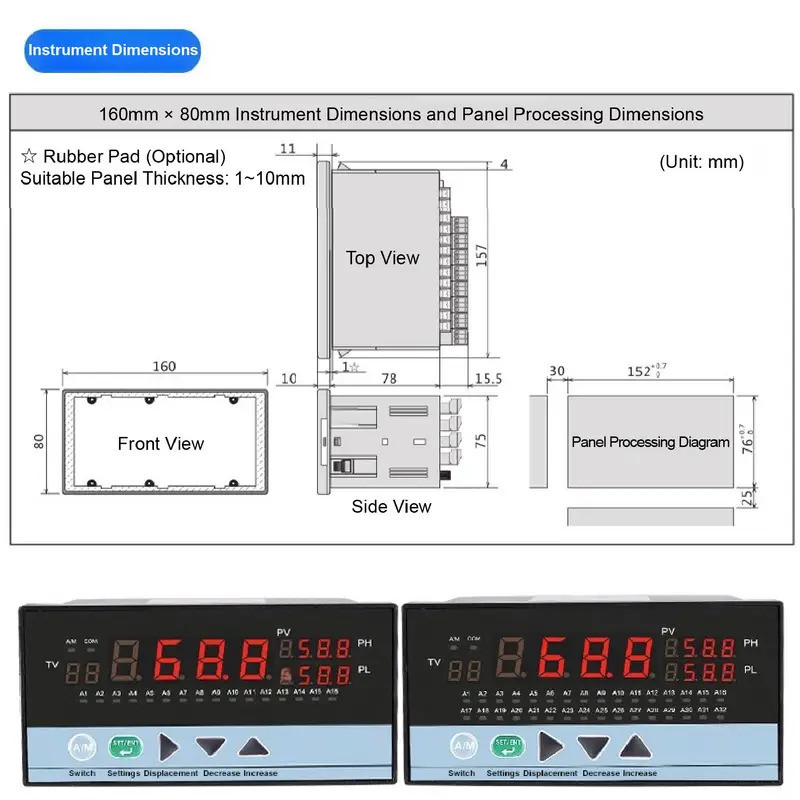 Multi-channel Temperature Controller 8/16/24/32 Loop RS485 Modbus 4 ...