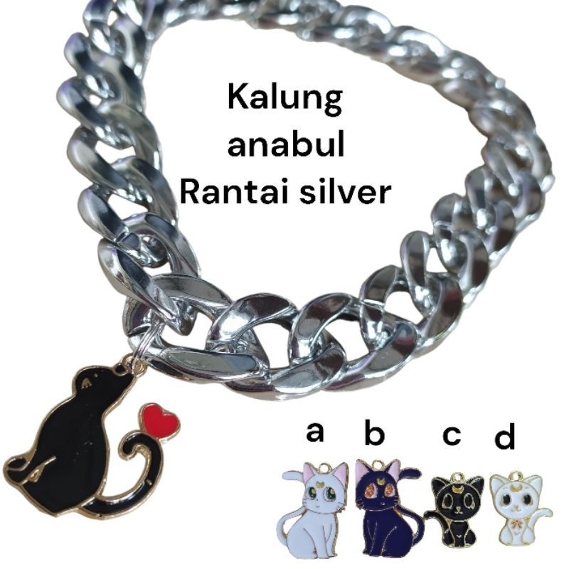 สร้อยคอ Anabul Cat Necklace จาก Large Chain สีเงิน | Shopee Thailand