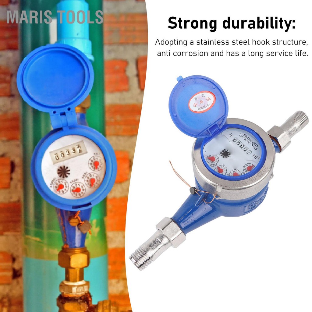 Maris Tools DN15 เครื่องวัดน้ำเครื่องกลสแตนเลสโรเตอร์ประเภทเครื่องวัด ...
