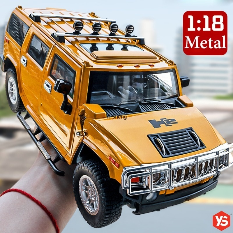 1:18 Scale ขนาดใหญ่ HUMMER H2 Diecast รุ่นรถโลหะของเล่นรถ Diecast