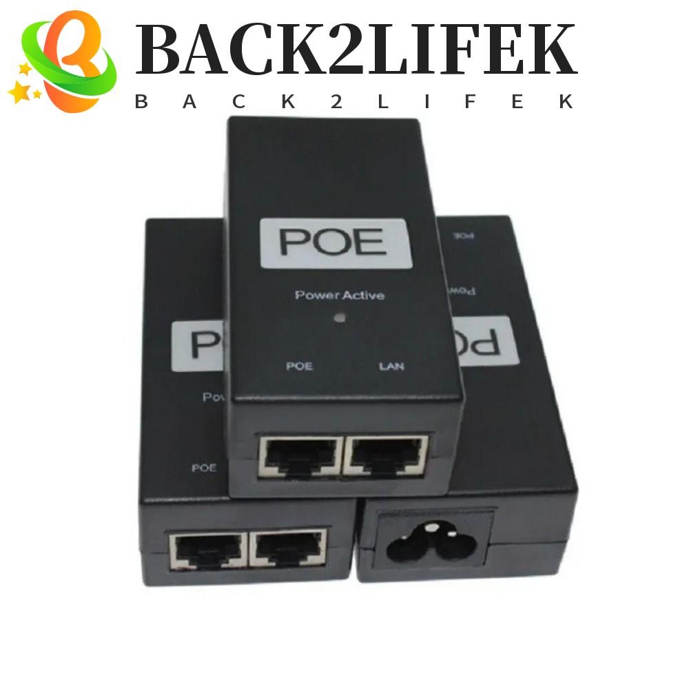 BACK2LIFEK POE Power หัวฉีด, 24 V/48 V 0.5A 100Mbps POE Power Supply ...