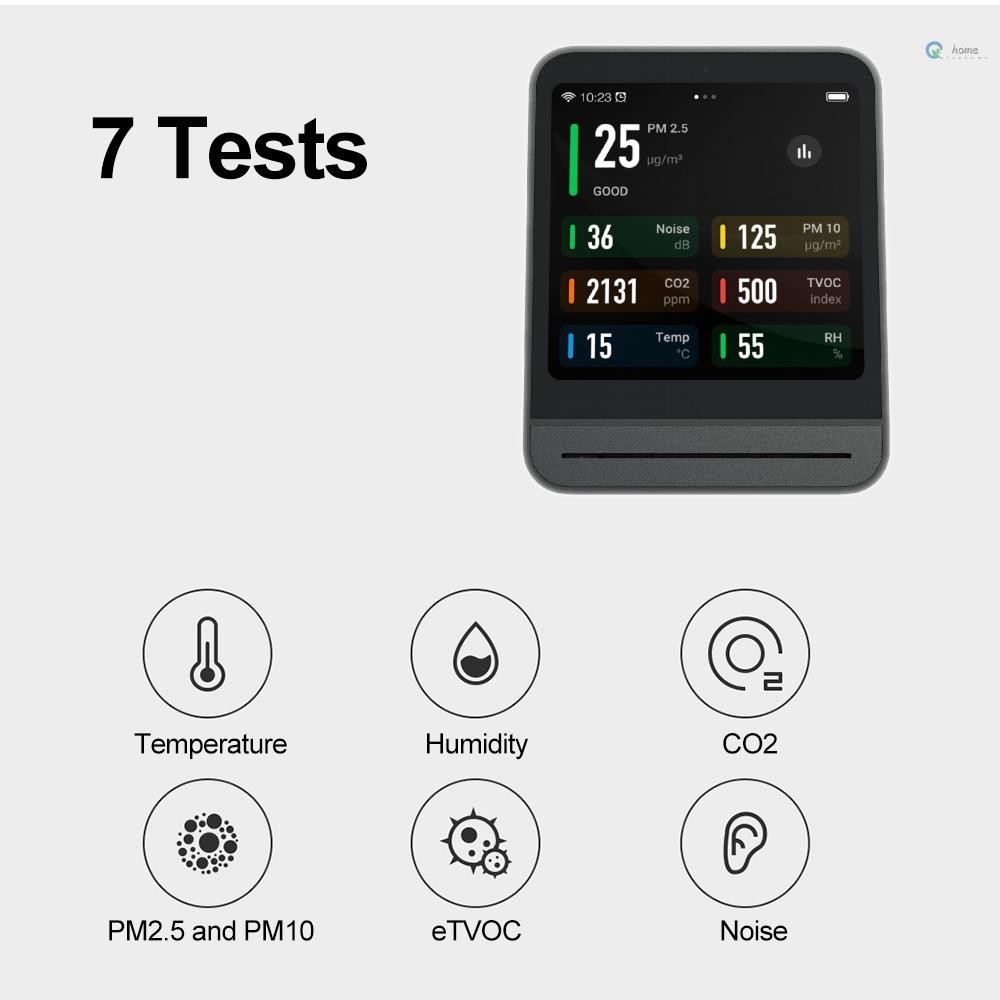 Qingping Air Monitor 2 ครอบคลุม Smart Home Gadget APP Wi-Fi 7 ชิ้นการ ...