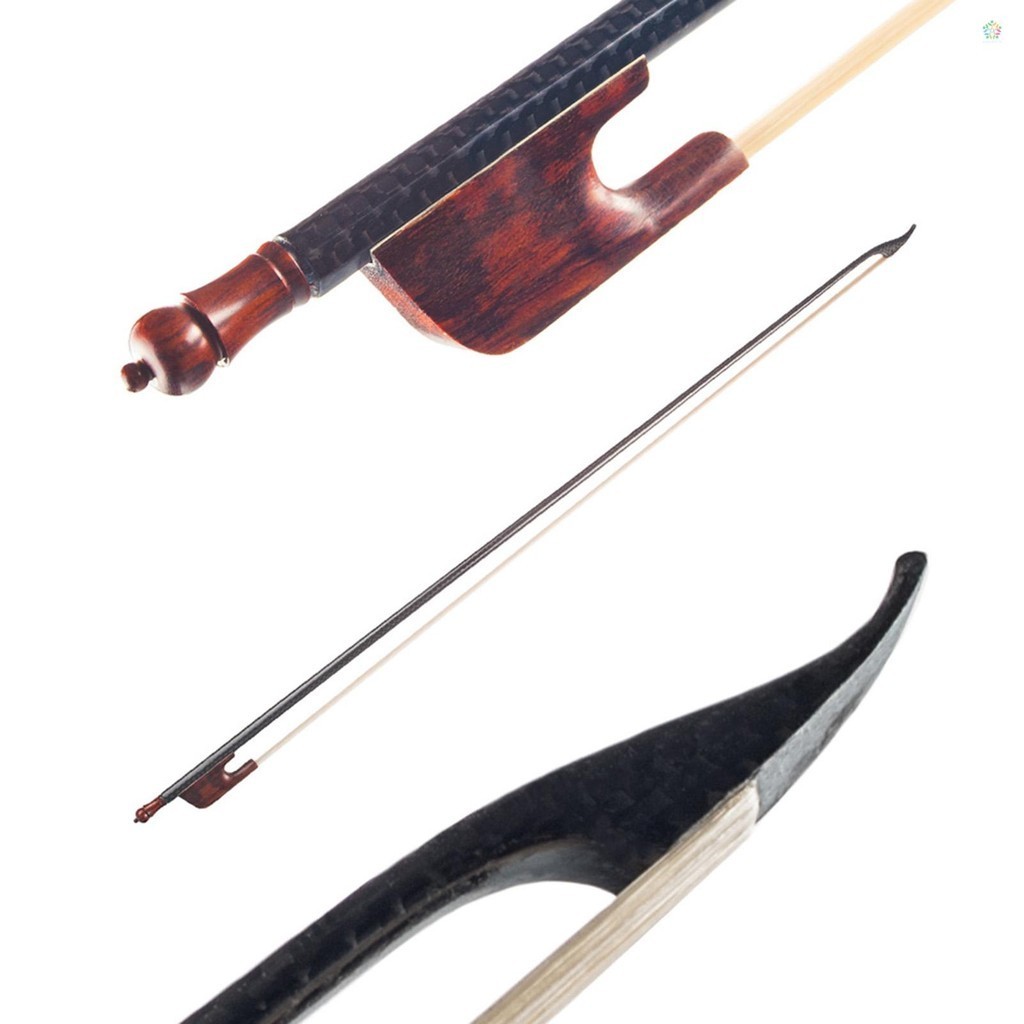 4/4 ไวโอลิน Fiddle Bow Baroque สไตล์คาร์บอนไฟเบอร์ Veneer รอบ Stick ไม้ ...