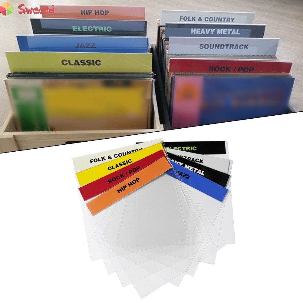 SWTDRM8PCS Lp/cd Classification Card ตัวอักษรดัชนีการ์ดบันทึก Divider ...