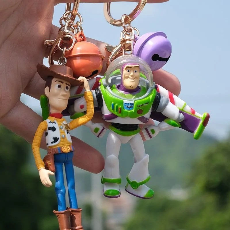 Toy Story Animation อุปกรณ์ต่อพ่วง Buzz Lightyear Woody พวงกุญแจการ์ตูน ...