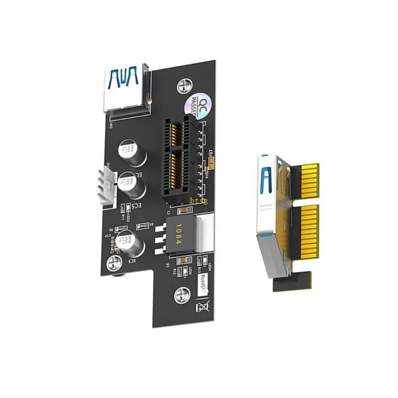 Bt PCIE X1 Extender USB 3 0 สาย PCIE 1X ถึง 1X Risers การ์ดไฟ LED ตัว ...