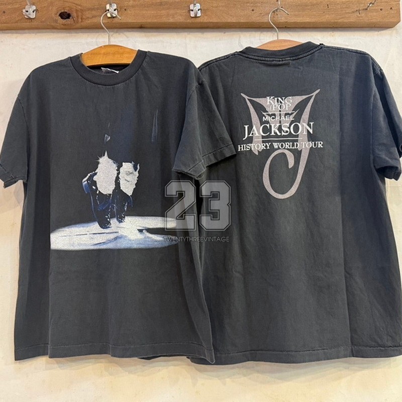 T-shirt Vintage Michael Jackson 'King Of Pop' History World Tour 1998 - Taille XL