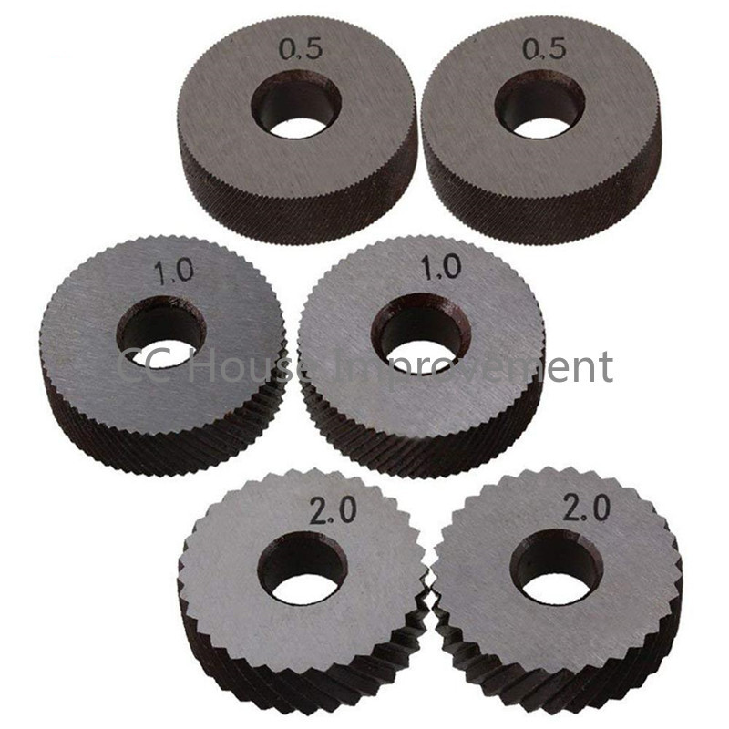 2 ชิ้น Positive & Negative Knurling เครื่องมือ Diagonal Knurl ล้อ 1 มม. ...
