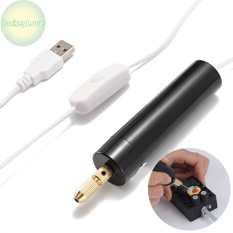 Jackeylovezz 2/5 ชิ้นชุดไฟฟ้า USB Mini เจาะเครื่องมือโรตารี่ปากกา ...