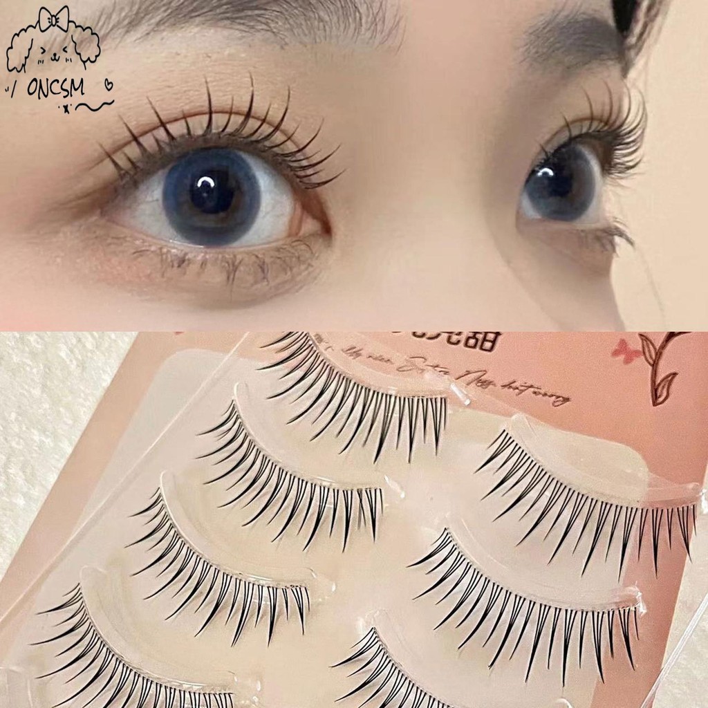 5 คู่ธรรมชาติดู Full Strip Lashes Soft Non Irritation Fluffy Lashes ...