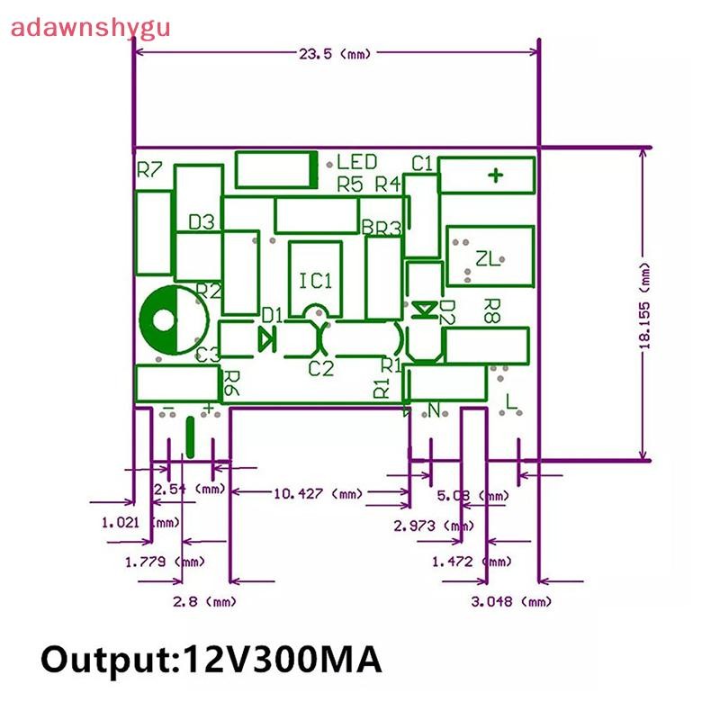 Adagu AC ถึง DC 5V 700mA 12V 300mA 3.5W สวิตช์แยก Mini Power Supply ...