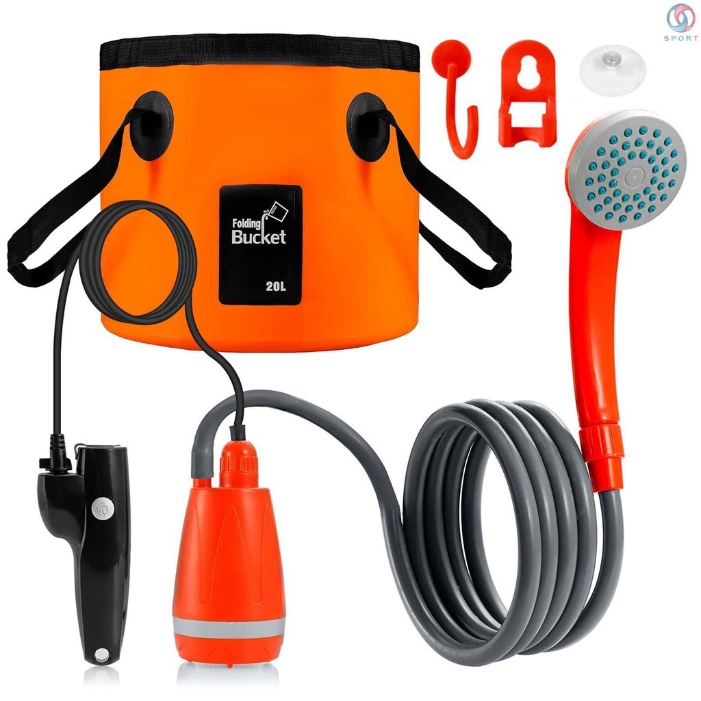 Portable Shower Camping Shower Outdoor Camp Electric Rechargeable Shower Pump US