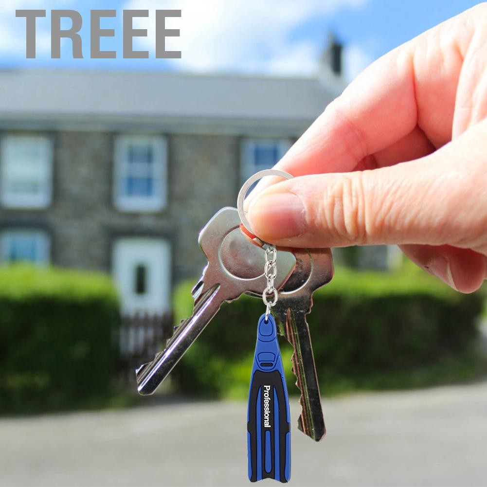 Treee PVC Mini Diving Theme Key ที่ไม่ซ้ำกัน Flipper รูปร่างพวงกุญแจ ...