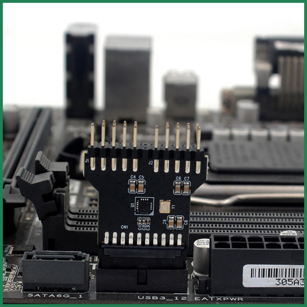 เมนบอร์ด 9 Pin ขยาย Header USB 3.0 เมนบอร์ด 19 Pin to Double 9 Pin USB ...