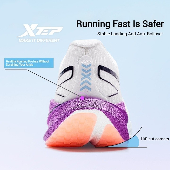 XTEP Shyft 1.0 สำหรับทั้งผู้ชายและผู้หญิง มีแผ่นคาร์บอน ลดแรงกระแทกด้วยเทคโนโลยีการดูดซับแรงกระแทก และเหมาะสำหรับการฝึกวิ่งและแข่งขัน marathon — รองเท้ากีฬา แบรนด์ Xtep ของแท้ 100% เช็คราคาจาก Shopee Lazada thumbnail 4