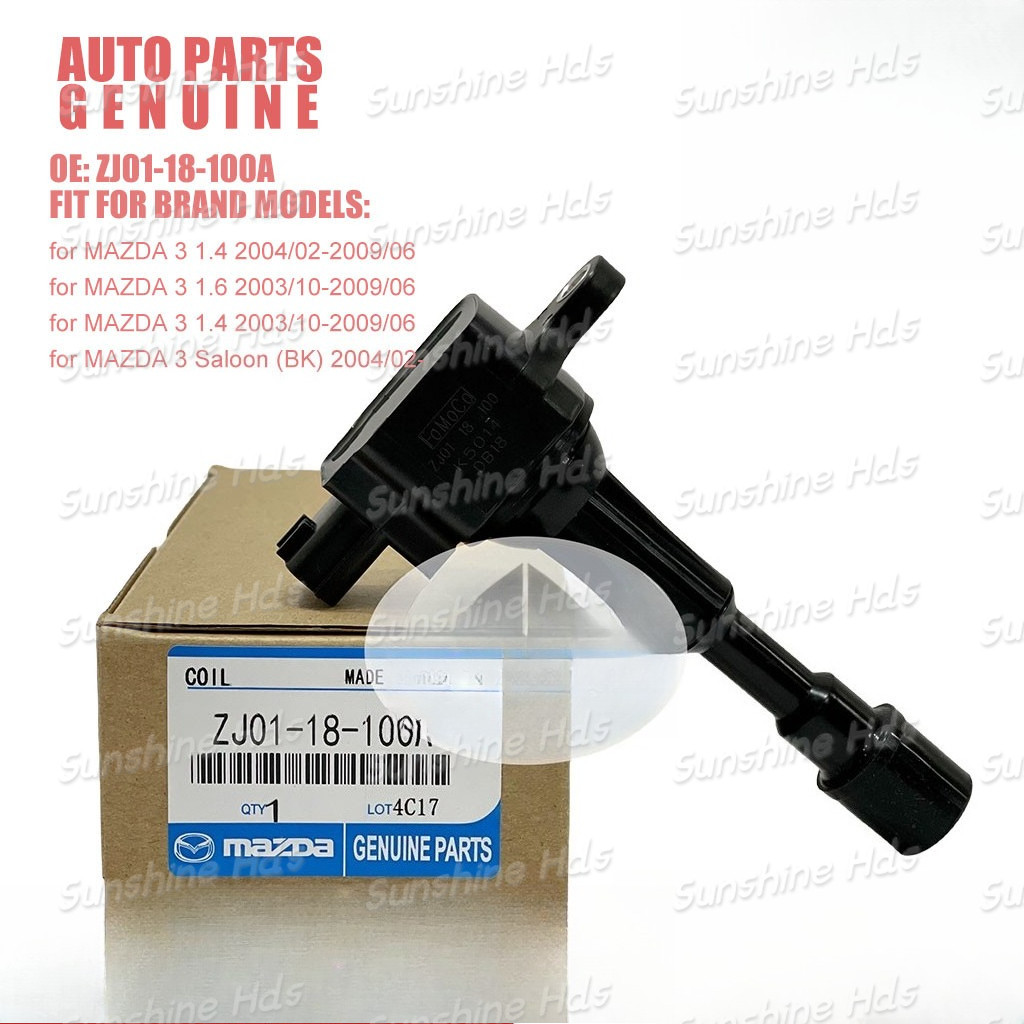 คอยล์จุดระเบิดสําหรับ MAZDA 3 1.4 1.6 2003-2009 ZJ01-18-100 ZJ01-18 ...