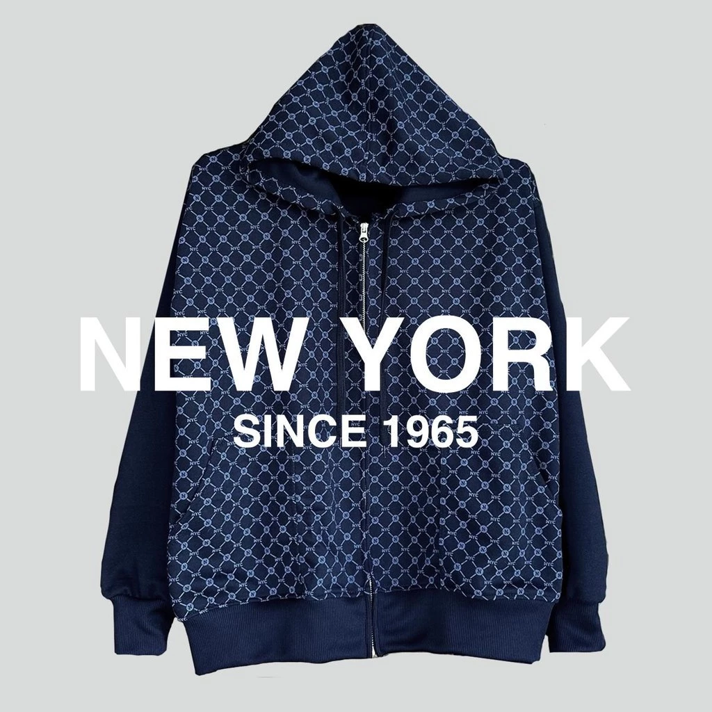 เสื้อกันหนาว New York Limited รุ่นพิมพ์ลาย พรีเมี่ยม เสื้อคลุมแขนยาว มีฮู้ด สีกรม แดง ครีม ดำ เทา เขียว กาแฟ พีช https://wayoza.com
