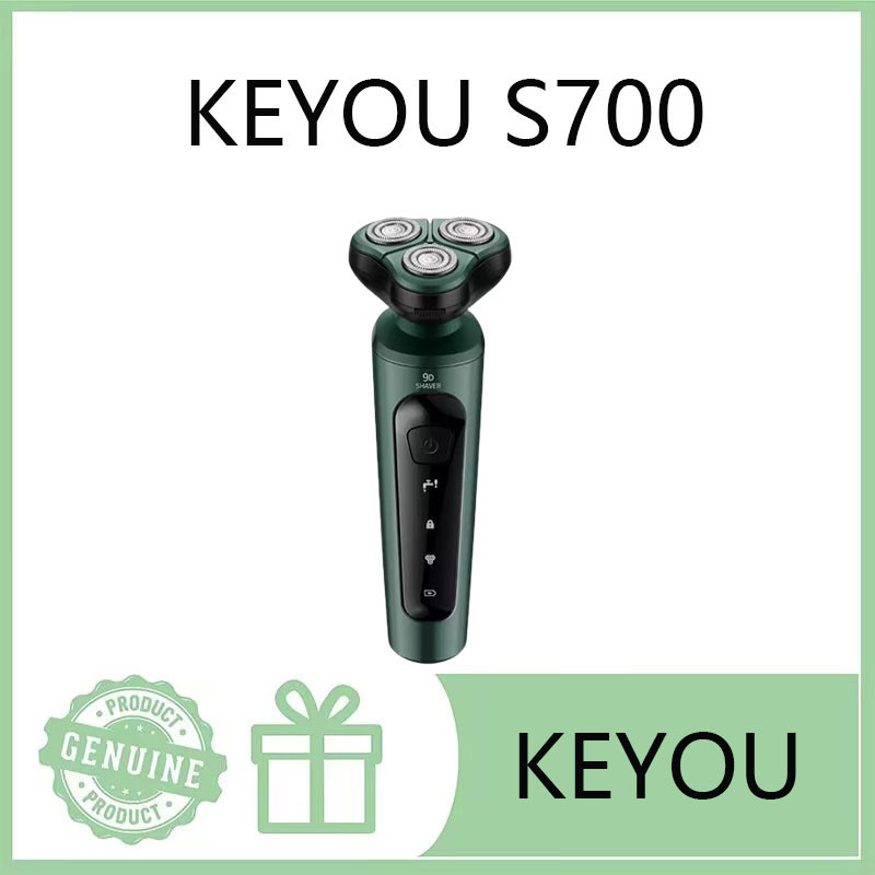 KEYOU S700 Men's Wireless Electric Shaver for Dry and Wet Use, Portable ...