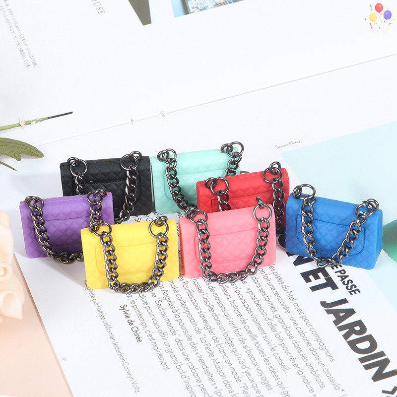 [CO] 1 Pc Chain Pack Doll Bag Miniature Shopping Handbag Model for Doll