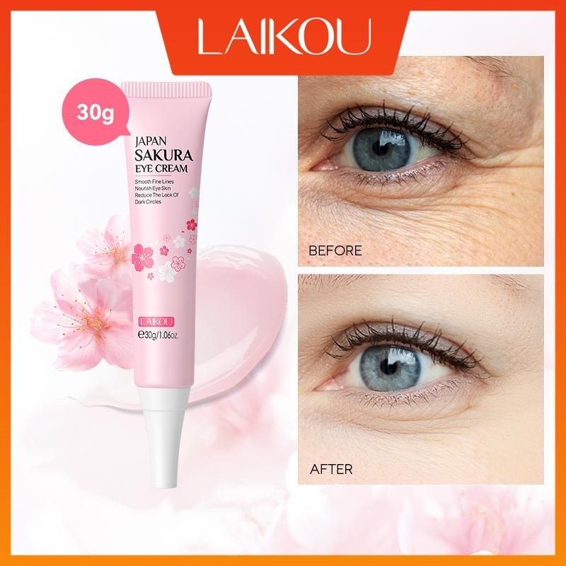 Laikou Japan Sakura Eye Cream Remove Antiaging Tighten Eye Skin Fade