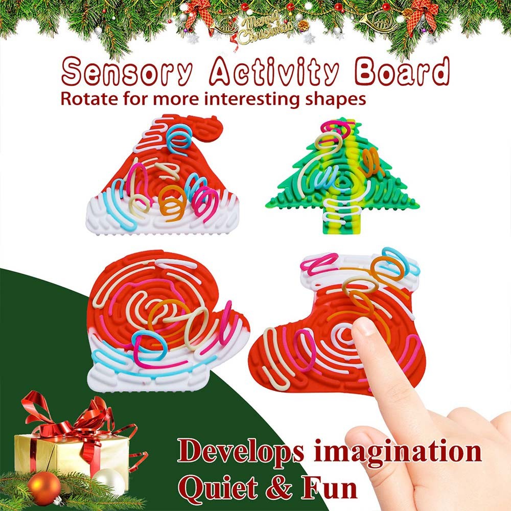 Luckynono Tablero Sensorial 3D Con 10 Hilos De Silicón – Juguete Fidget Para Niños Y Adultos, Desarrolla Motricidad Y Coordinación