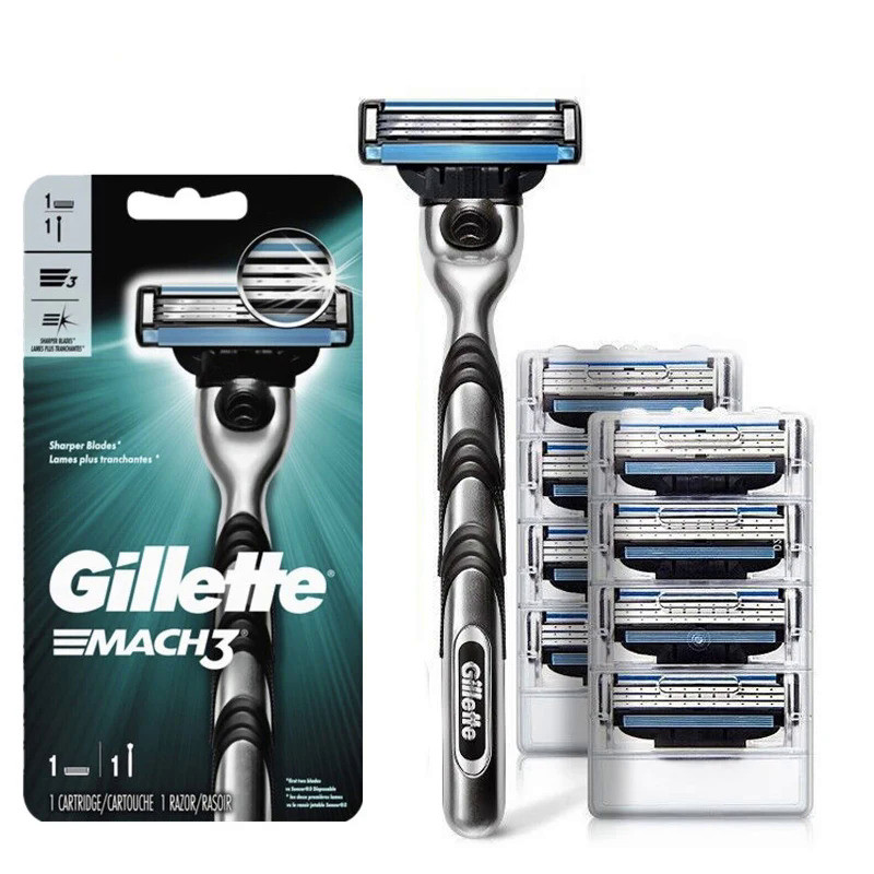 Gillette MACH 3 Men's Razor 3 layers Blades Fast Smooth Shaving Face ...