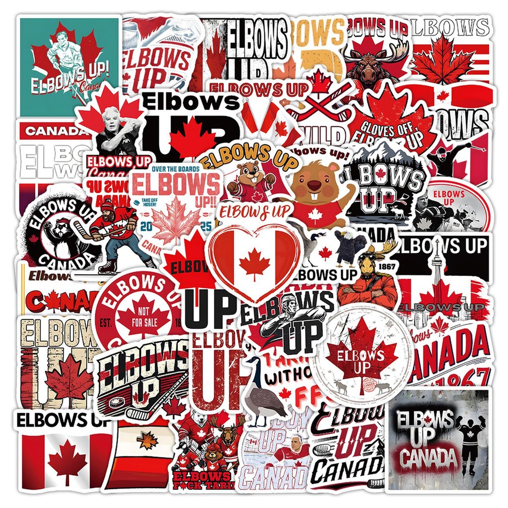 สติ๊กเกอร์ 50ชิ้น กันน้ำ ติดได้หลายพื้นผิว Waterproof Stickers elbows ...