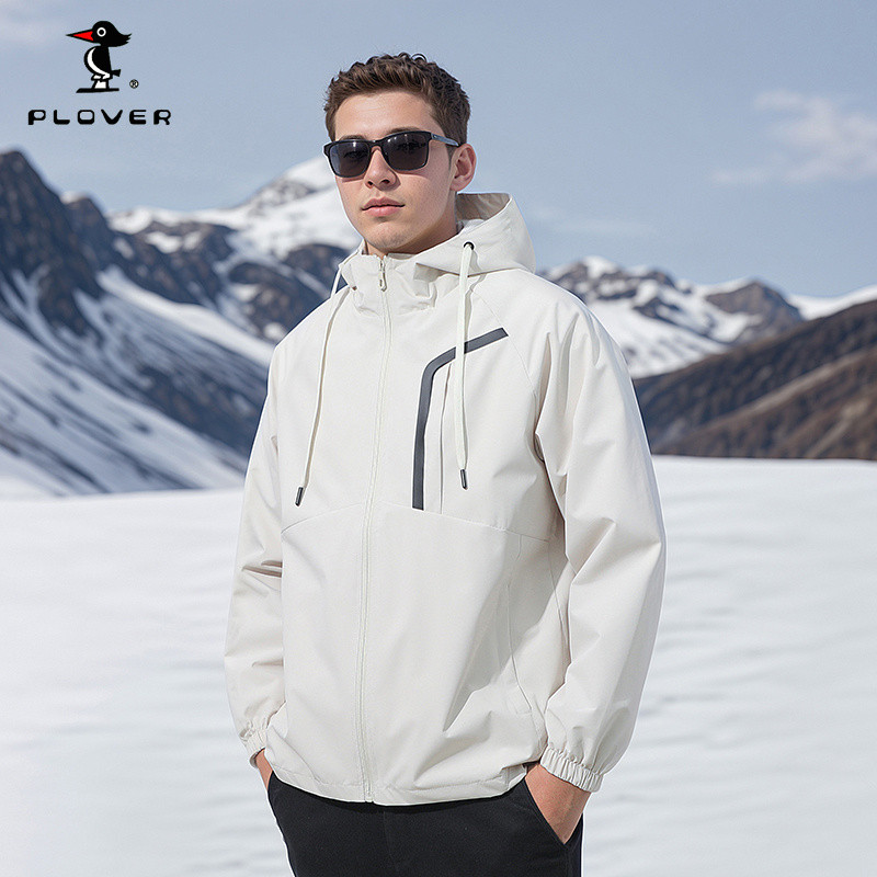 Plover Men Plus Size Jacket Hooded Cargo Jacket Hooded White Shopee Thailand