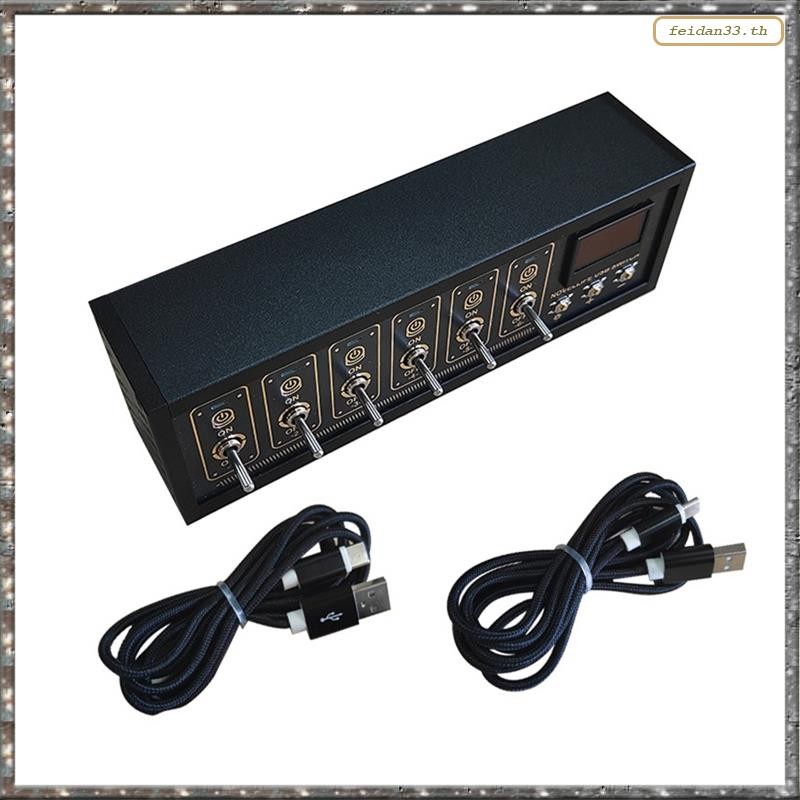 [LHY] สวิตช์ USB 6-Way USB Hub Desk Controller การควบคุมด้วยเสียง Retro ...