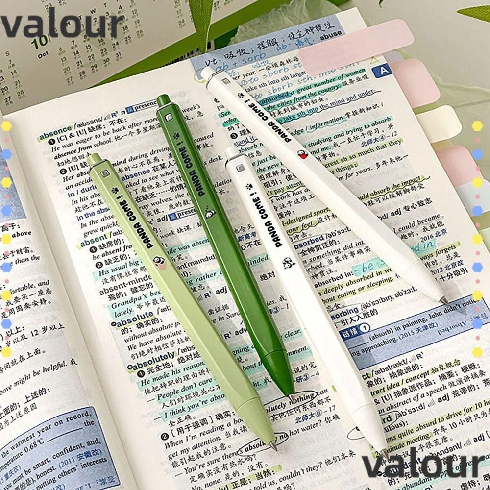 VALOUR 4 ชิ้น/กล่องเจลปากกา, Panda 0.5 มม.ปากกาลายเซ็นหมึกสีดํา,ทนทาน ...