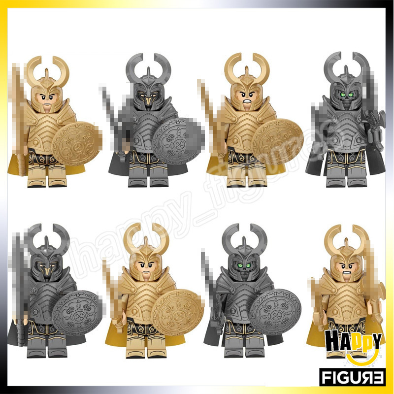 ชุดยุคกลางมินิฟิกเกอร์ Asgard Guard Warrior Death Guard ทหารบล็อกตัวต่อ ...