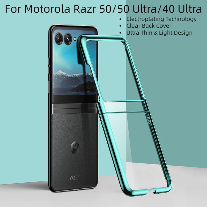 Ultra Thin Light Electroplating PC Hard Flip สําหรับ Motorola Razr 50 ...