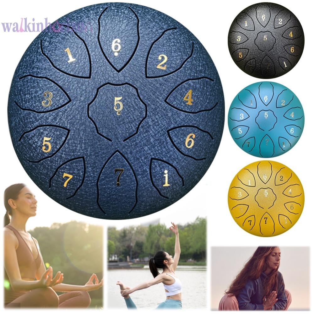 8 นิ้ว 11 หมายเหตุลิ้นเหล็กกลอง F Key Handpan กลองเสียง Healing ...