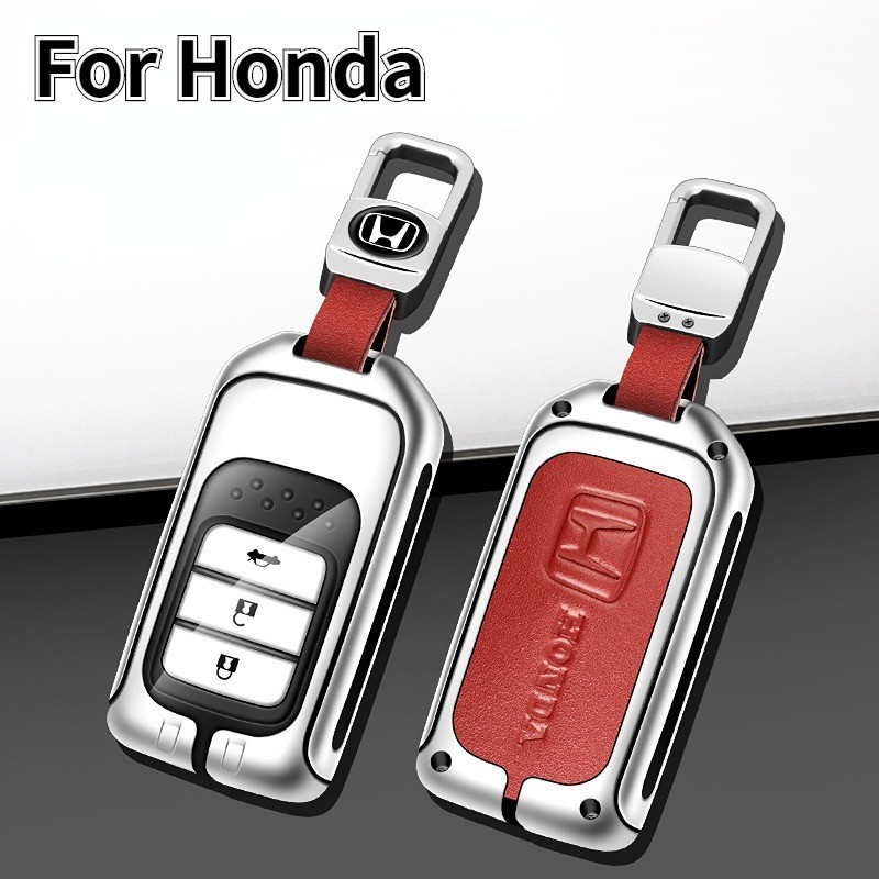 ของแท้หนังโลหะผสมสังกะสีสมาร์ทกุญแจรถฝาครอบโซ่ Keyless Remote Fob Shell ...