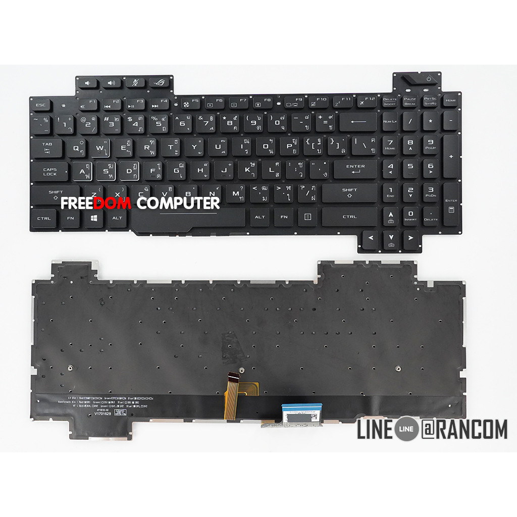 Tastiera Retroilluminata RGB Greca GK per Laptop Asus ROG STRIX GL703GS GL703GM AEB9BY00010 V170146BS1 Nuova Nera