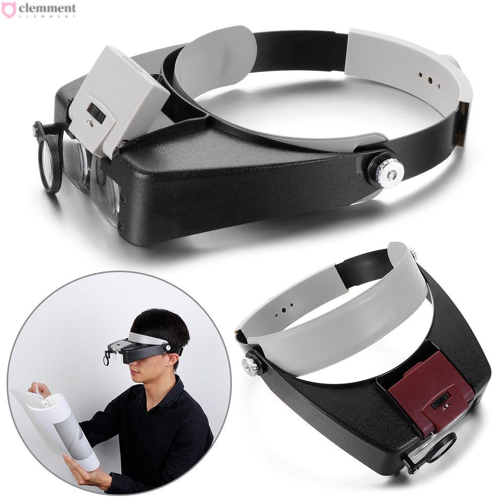 แว่นขยายพร้อมไฟ LED Visor สำหรับงานละเอียด - CLEMMENT | Shopee Thailand