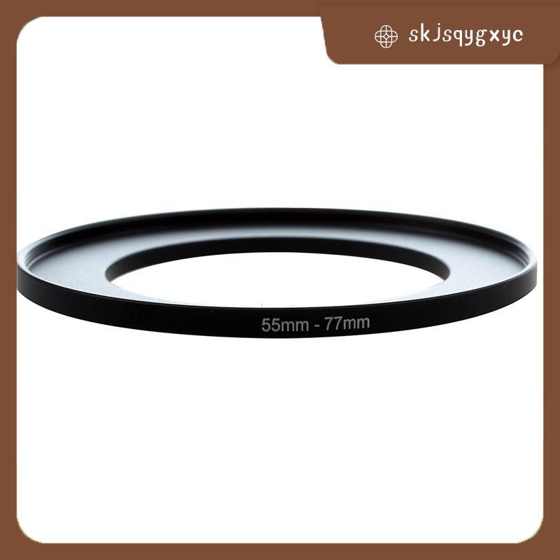 2-Pack 55mm To 77mm Metal Step-Up Lens Filter Ring Adapter