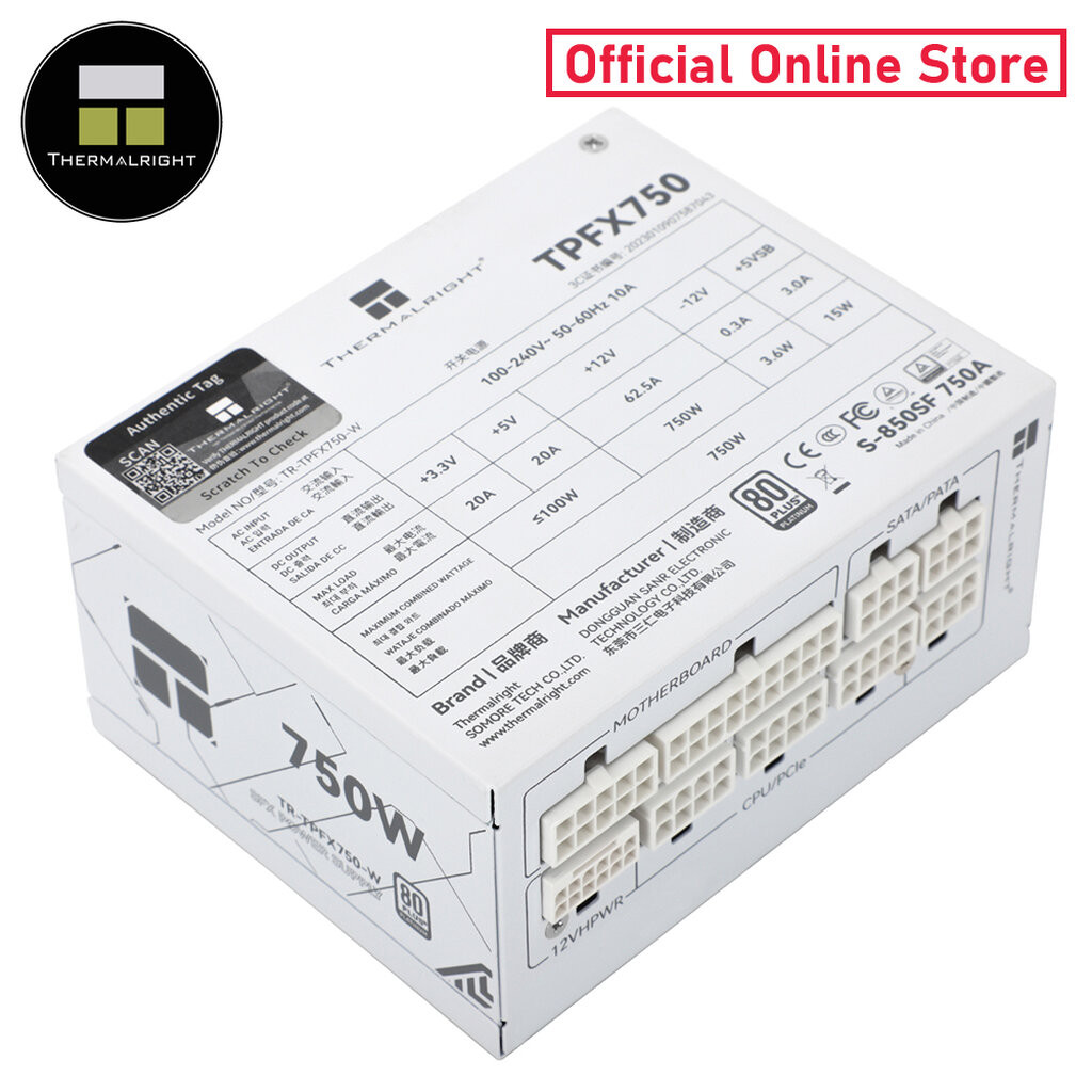 Thermalright TPFX750 SFX電源 80 platinum新品 THERMALRIGHT Thermalright TPFX 750 フルモジュラーフラットケーブル