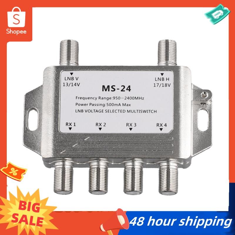 พร้อมสต็อก 2 in 4 Out DiSEqC 4X2 สวิทช์สัญญาณดาวเทียม Multiswitch LNB ...
