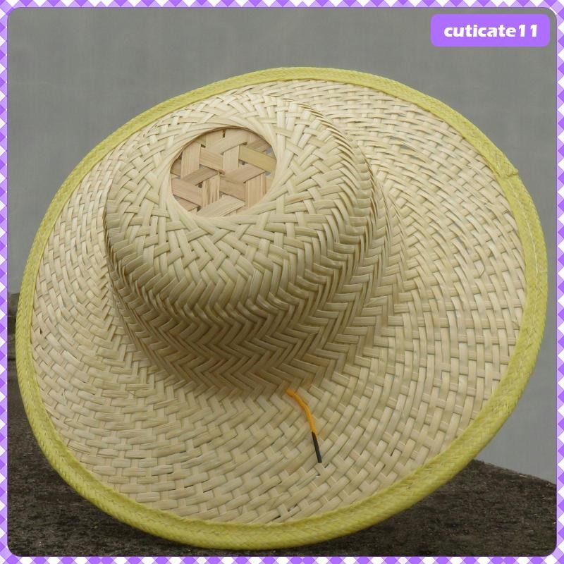 [Cuticate1] หมวกถักไม้ไผ่ งานฝีมือศิลปะ หมวกสาน Sunhat Bucket Hat หมวก ...