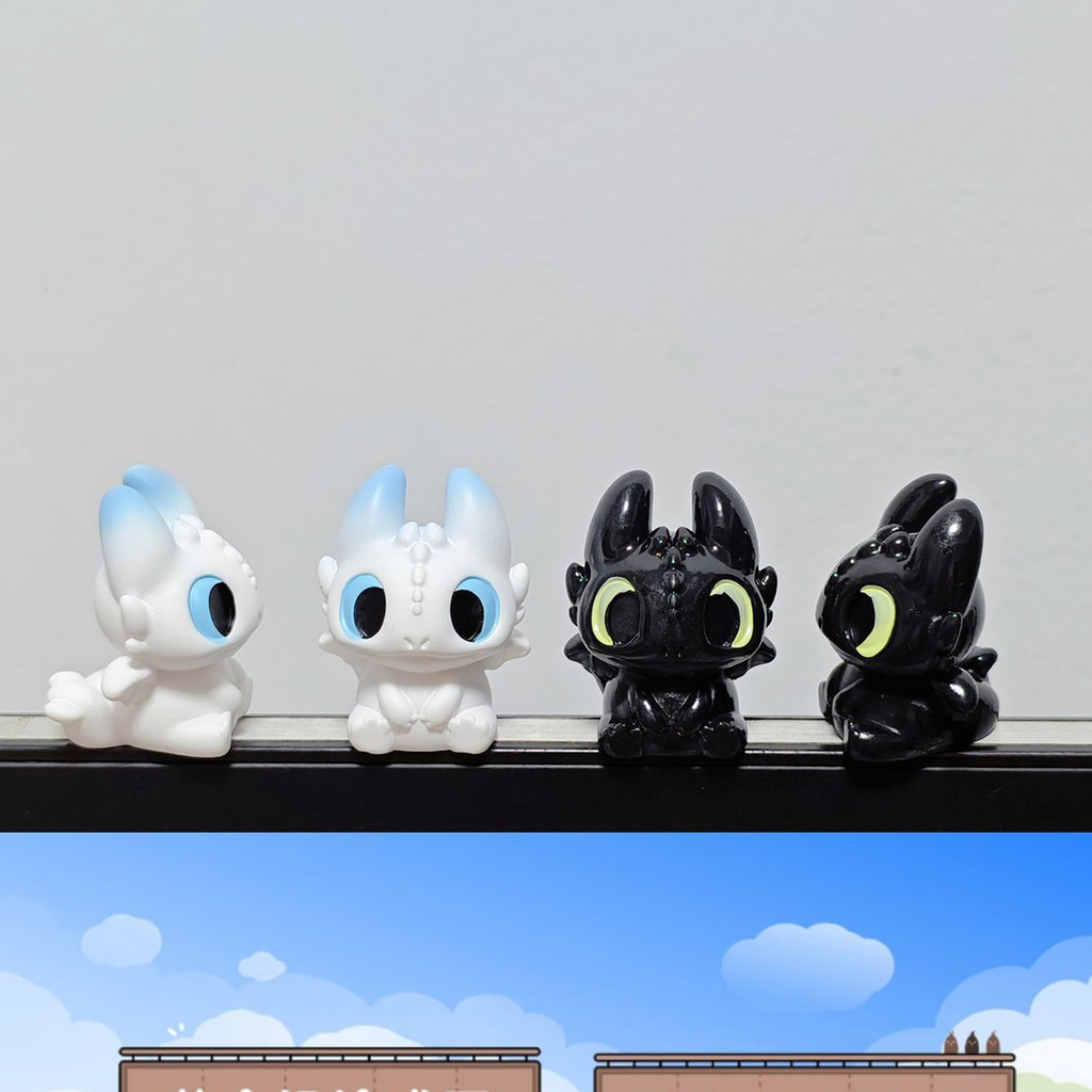How To Train Your Dragon คู่ Toothless Action Figure ของเล่นเดสก์ท็อปตก ...