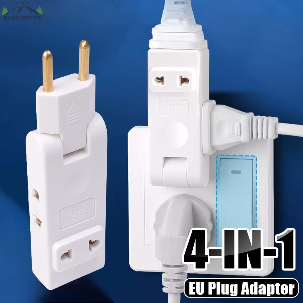 Travel Wall Outlet Plug Adapter - อะแดปเตอร์ปลั๊กไฟ EU 4 In 1 - แบบพกพา ...