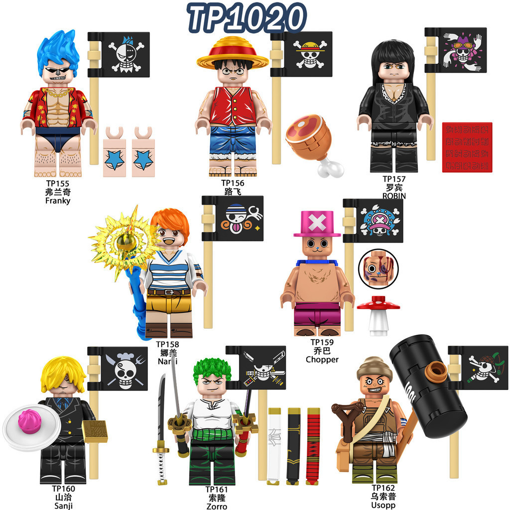 Chopper Building Luffy Blocks One Piece ตัวเลข Franky ของเล่น ...