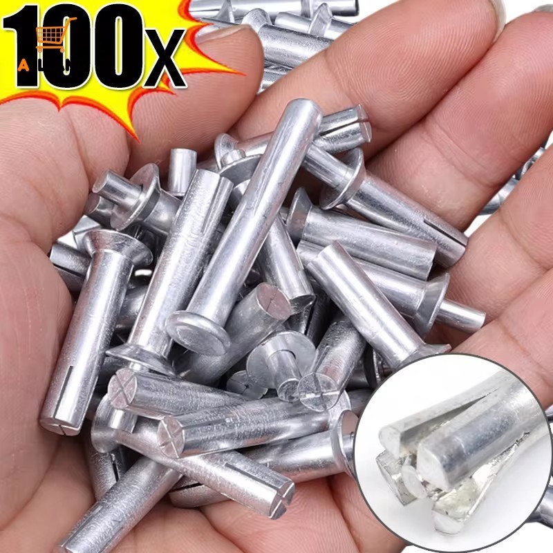 100/50/30pcs อลูมิเนียม Core ขยาย Rivets - ครึ่งวงกลม Countersunk หัว ...
